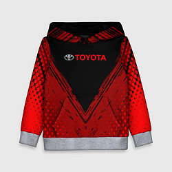 Толстовка-худи детская Toyota Красная текстура, цвет: 3D-меланж