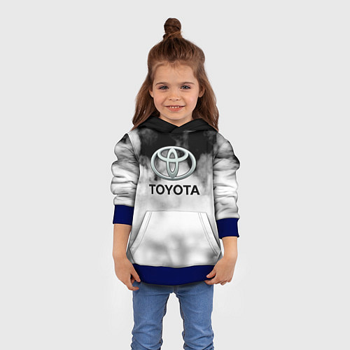 Детская толстовка Toyota облако / 3D-Синий – фото 4