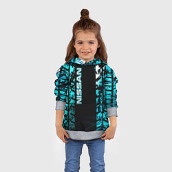 Толстовка-худи детская NISSAN супер авто, цвет: 3D-меланж — фото 2