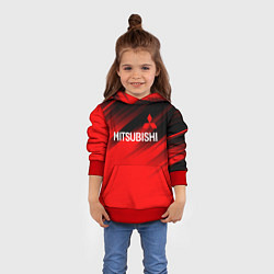 Толстовка-худи детская Mitsubishi - Red Sport, цвет: 3D-красный — фото 2