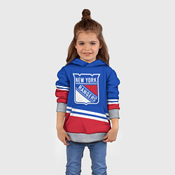 Толстовка-худи детская New York Rangers Нью Йорк Рейнджерс, цвет: 3D-меланж — фото 2