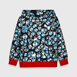 Толстовка-худи детская BMW PATTERN LOGO, цвет: 3D-красный