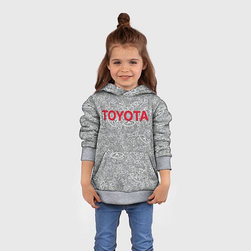 Детская толстовка TOYOTA PATTERN LOGO Z / 3D-Меланж – фото 4