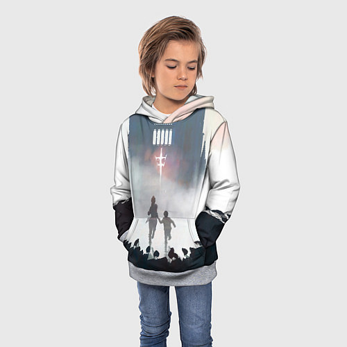 Детская толстовка Побег от крыс / 3D-Меланж – фото 3