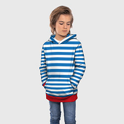 Толстовка-худи детская ТЕЛЬНЯШКА ВДВ В ПОЛОСКУ, цвет: 3D-красный — фото 2