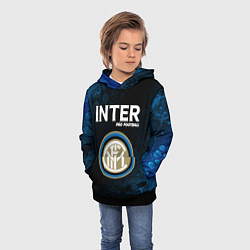 Толстовка-худи детская INTER Pro Football Разводы, цвет: 3D-черный — фото 2
