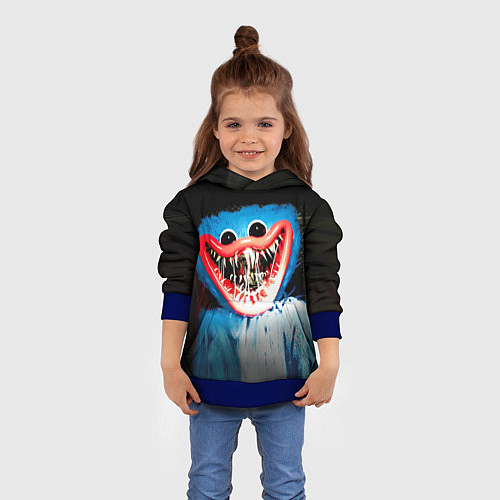 Детская толстовка Зубастый Хаги Ваги Скример Паппи Плейтайм / 3D-Синий – фото 4