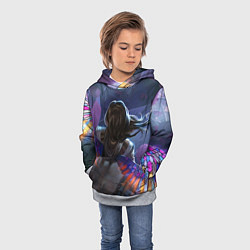 Толстовка-худи детская Ангельский взор, цвет: 3D-меланж — фото 2