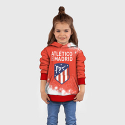 Толстовка-худи детская ATLETICO MADRID Брызги, цвет: 3D-красный — фото 2
