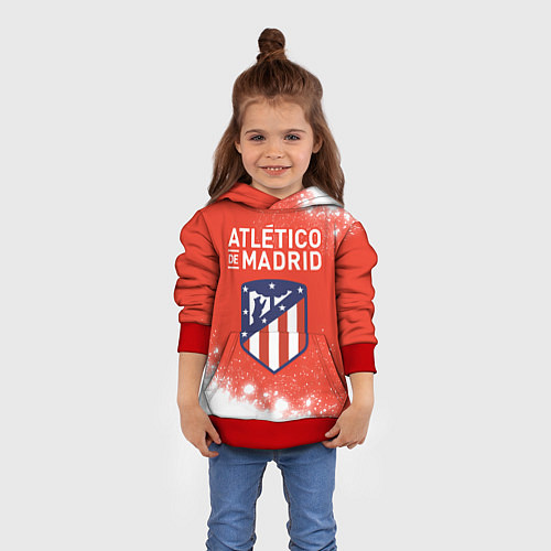 Детская толстовка ATLETICO MADRID Брызги / 3D-Красный – фото 4