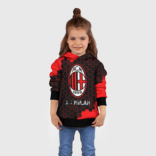 Детская толстовка МИЛАН AC Milan Соты / 3D-Черный – фото 4