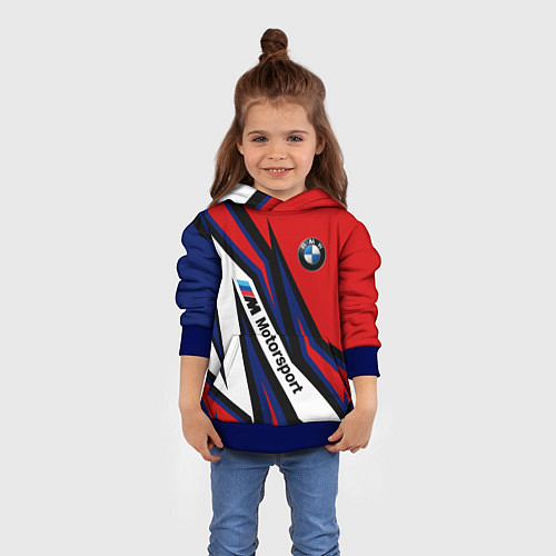 Детская толстовка БМВ МОТОСПОРТ BMW MOTOSPORT / 3D-Синий – фото 4