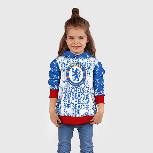 Детская толстовка Chelsea football / 3D-Красный – фото 4