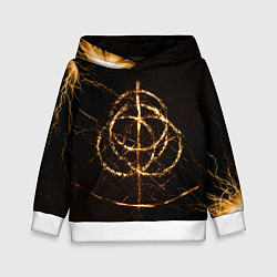 Толстовка-худи детская ELDEN RING SYMBOL ВЕЛИКИЕ РУНЫ, цвет: 3D-белый
