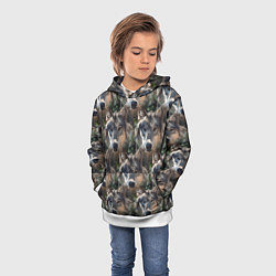 Толстовка-худи детская Волки клипарт wolfs, цвет: 3D-белый — фото 2