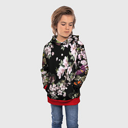 Толстовка-худи детская Краски весны, цвет: 3D-красный — фото 2