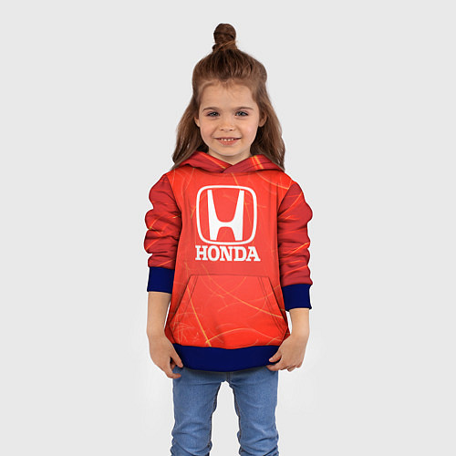 Детская толстовка Honda хонда / 3D-Синий – фото 4