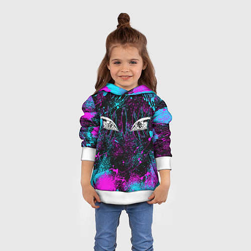 Детская толстовка ГЛАЗА АКАЗЫ ГЛИТЧ / 3D-Белый – фото 4