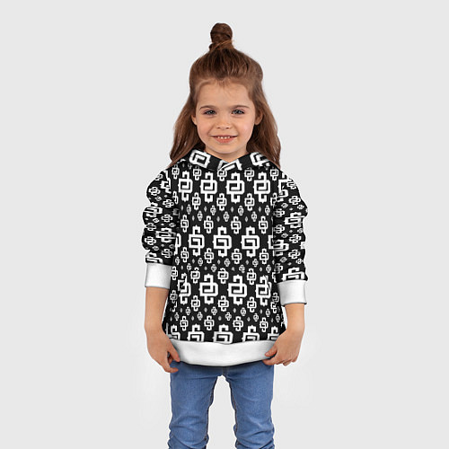 Детская толстовка Black Pattern Dope Camo Dope Street Market / 3D-Белый – фото 4
