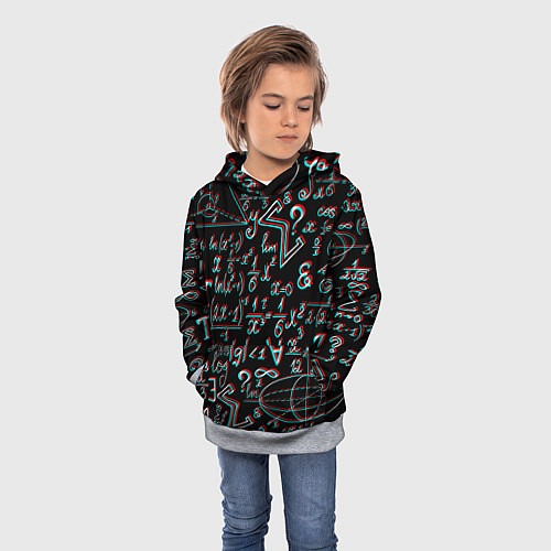 Детская толстовка ФОРМУЛЫ ГЛИТЧ GLITCH / 3D-Меланж – фото 3