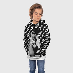 Толстовка-худи детская ДЖОТАРО Куджо JOJO жожо, цвет: 3D-белый — фото 2