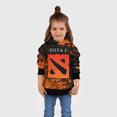Детская толстовка ДОТА 2 Краска / 3D-Черный – фото 4
