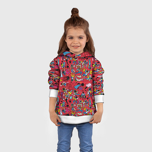 Детская толстовка Много космоса / 3D-Белый – фото 4
