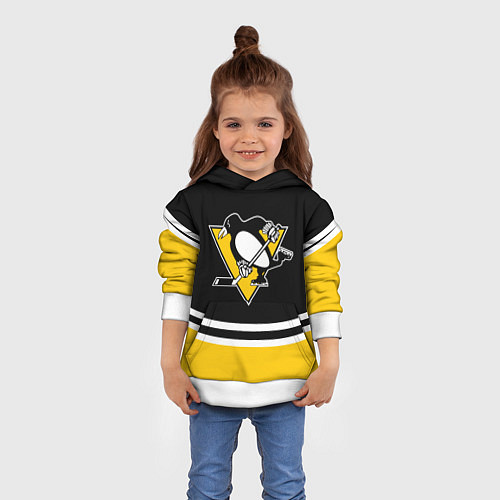 Детская толстовка Pittsburgh Penguins Питтсбург Пингвинз / 3D-Белый – фото 4