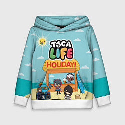 Толстовка-худи детская Toca Life Holiday!, цвет: 3D-белый