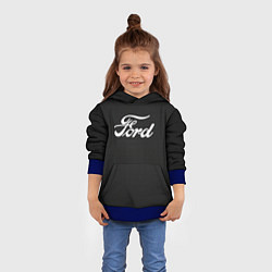 Толстовка-худи детская Ford форд крбон, цвет: 3D-синий — фото 2