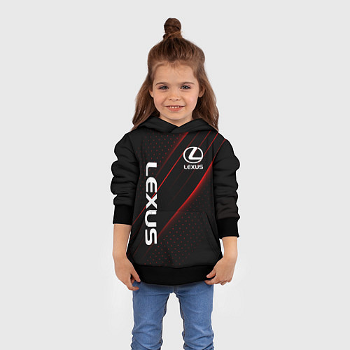 Детская толстовка LEXUS ЛЕКСУС КРАСНЫЕ ЛИНИИ / 3D-Черный – фото 4