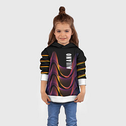 Толстовка-худи детская Fashion pattern Neon Milano, цвет: 3D-белый — фото 2