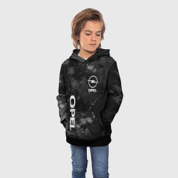 Толстовка-худи детская OPEL ОПЕЛЬ СЕРЫЙ ФОН, цвет: 3D-черный — фото 2