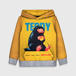 Толстовка-худи детская Фантастические Твари Ниффлер Тедди, цвет: 3D-меланж