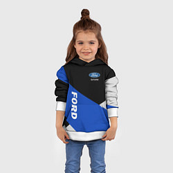 Толстовка-худи детская FORD ФОРД ЧЕРНЫЙ СИНИЙ БЕЛЫЙ, цвет: 3D-белый — фото 2