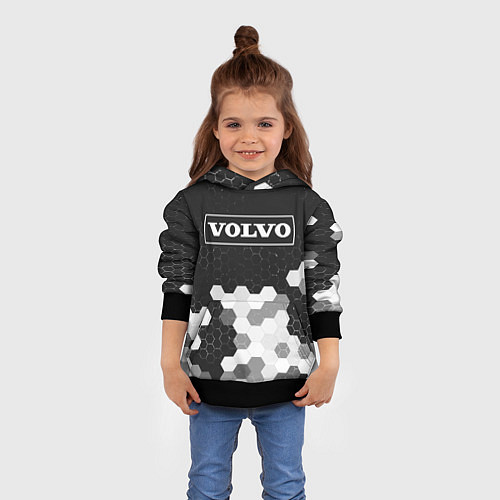 Детская толстовка VOLVO - Соты / 3D-Черный – фото 4