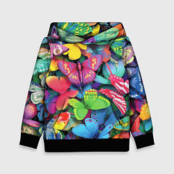 Детская толстовка Стая бабочек Pattern