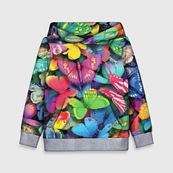 Детская толстовка Стая бабочек Pattern