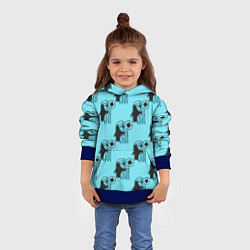 Толстовка-худи детская МИКРОСХЕМА ГОЛОВЫ, цвет: 3D-синий — фото 2