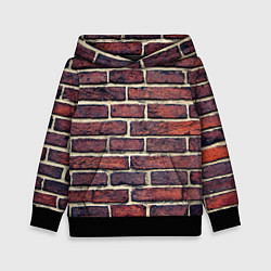 Толстовка-худи детская Brick Wall, цвет: 3D-черный