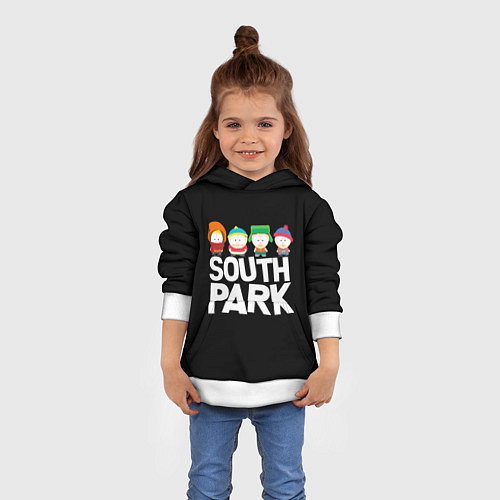 Детская толстовка Южный парк мультфильм - персонажи / 3D-Белый – фото 4