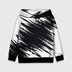 Толстовка-худи детская БЕЛАЯ КРАСКА БРЫЗГИ, цвет: 3D-черный