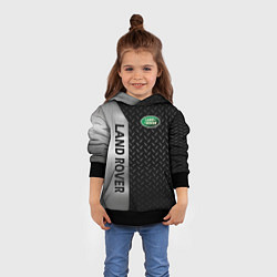 Толстовка-худи детская LAND ROVER СТАЛЬ, цвет: 3D-черный — фото 2