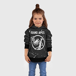 Толстовка-худи детская Guano Apes КОТ Потертости, цвет: 3D-черный — фото 2