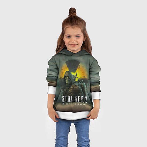 Детская толстовка S T A L K E R 2 Heart of Chernobyl Сталкер 2 Сердц / 3D-Белый – фото 4