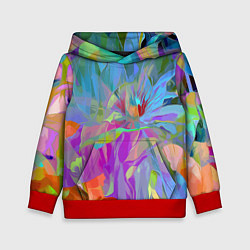 Толстовка-худи детская Abstract color pattern Summer 2022, цвет: 3D-красный