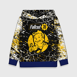 Толстовка-худи детская Fallout 76 bethesda, цвет: 3D-синий