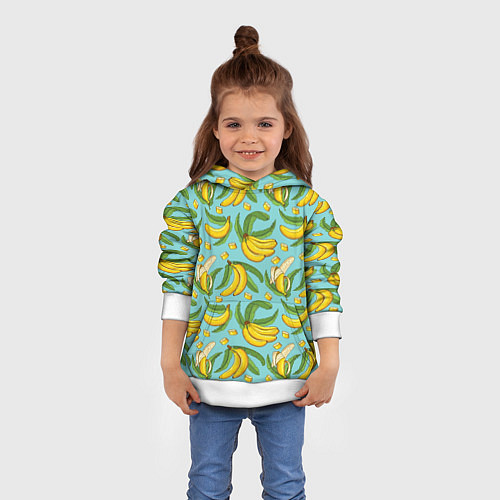 Детская толстовка Banana pattern Summer Fashion 2022 / 3D-Белый – фото 4