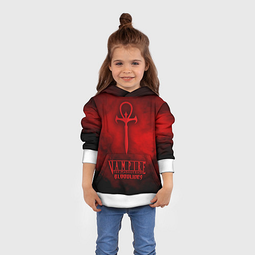 Детская толстовка Vampire: The Masquerade Bloodhunt / 3D-Белый – фото 4