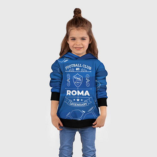 Детская толстовка Roma FC 1 / 3D-Черный – фото 4